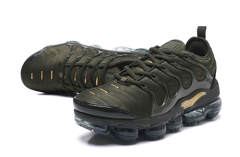 2018 Nike Air Max TN Plus Army Green Gold Shoes - Click Image to Close